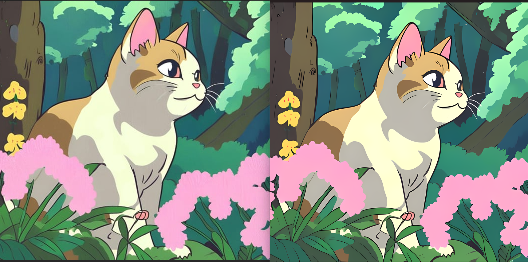 AI upscaling preview