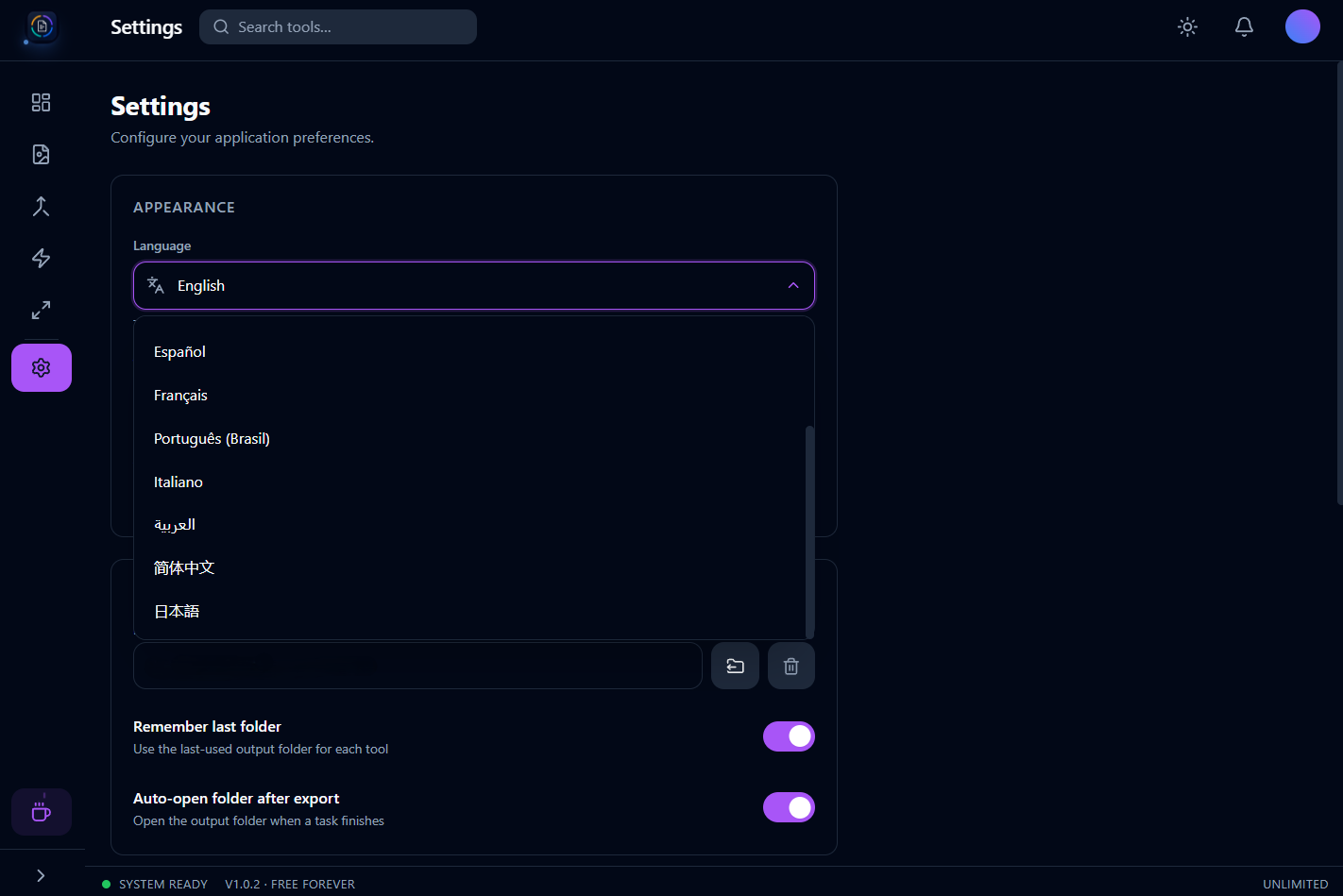Orenvo PDF settings